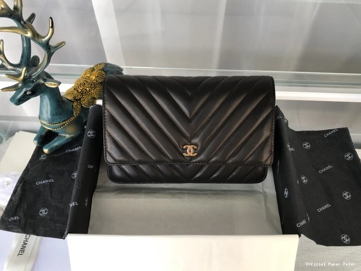 Hyper Peter  Silver CHANEL Bag Hardware Gold With Lambskin  Flap 0727